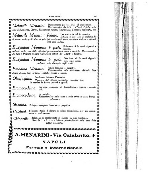 Folia medica periodico trimensile di patologia e clinica medica