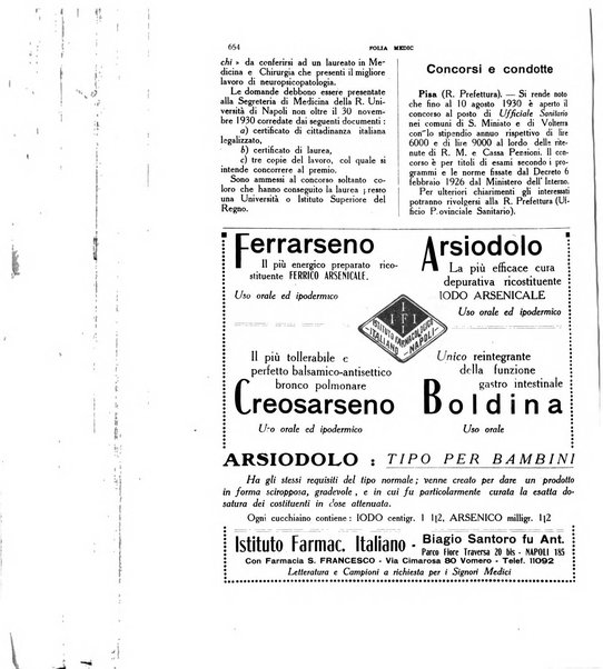 Folia medica periodico trimensile di patologia e clinica medica