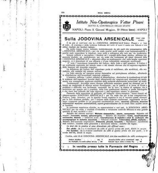 Folia medica periodico trimensile di patologia e clinica medica