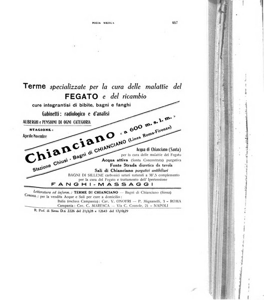 Folia medica periodico trimensile di patologia e clinica medica