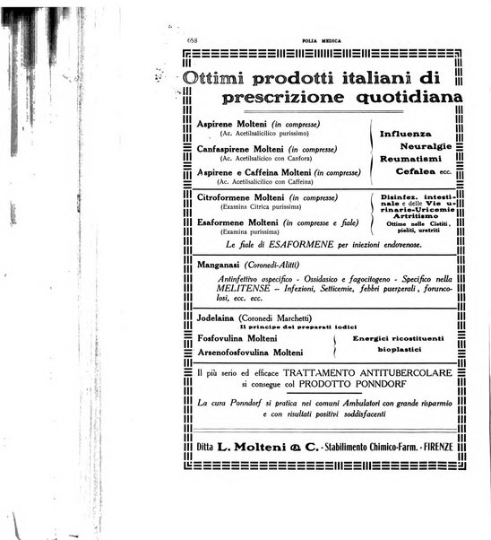 Folia medica periodico trimensile di patologia e clinica medica