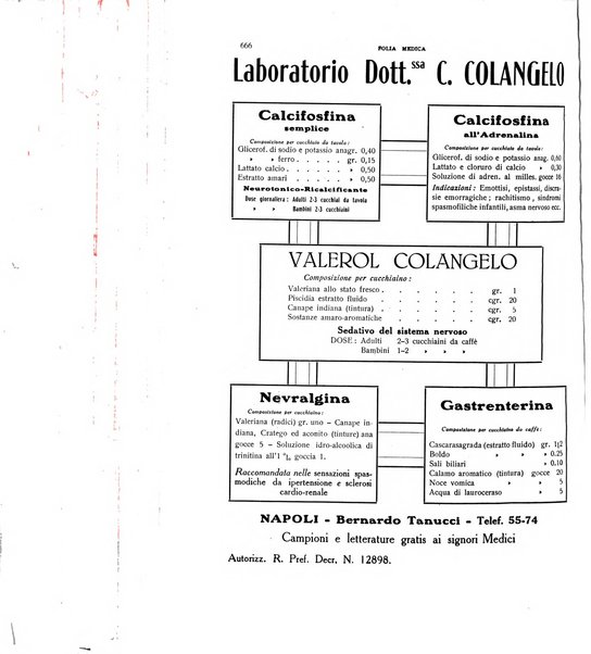 Folia medica periodico trimensile di patologia e clinica medica