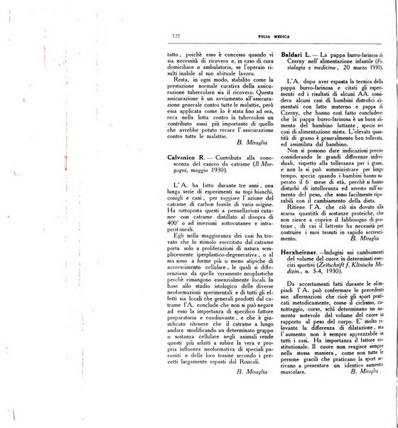 Folia medica periodico trimensile di patologia e clinica medica