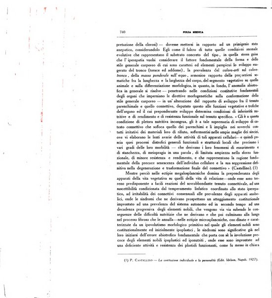 Folia medica periodico trimensile di patologia e clinica medica