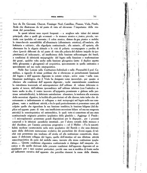 Folia medica periodico trimensile di patologia e clinica medica