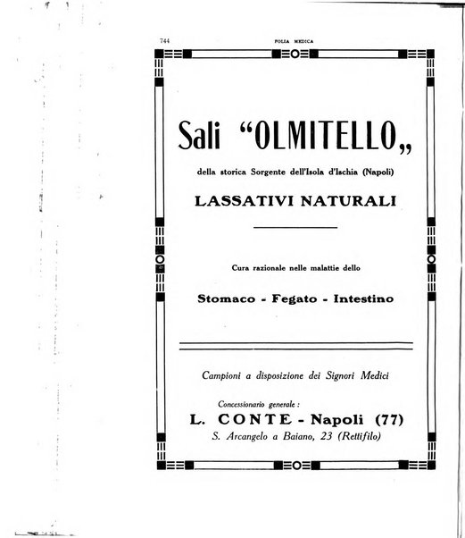 Folia medica periodico trimensile di patologia e clinica medica