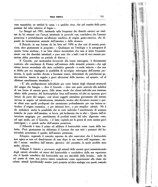 Folia medica periodico trimensile di patologia e clinica medica