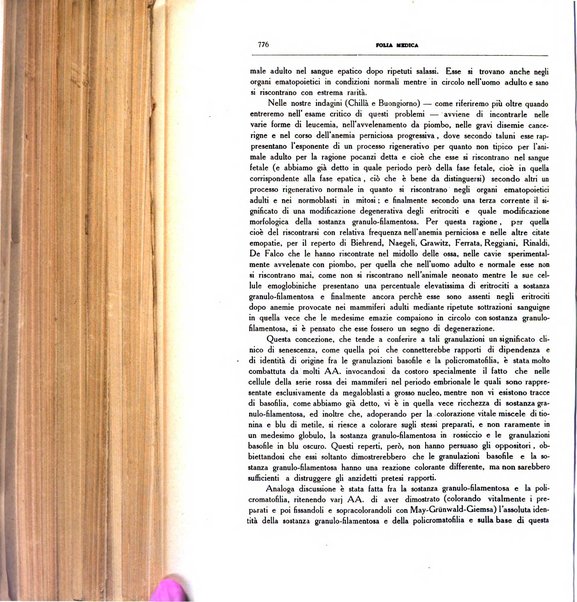 Folia medica periodico trimensile di patologia e clinica medica