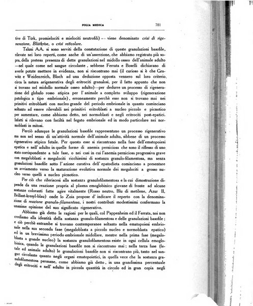 Folia medica periodico trimensile di patologia e clinica medica