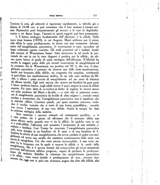 Folia medica periodico trimensile di patologia e clinica medica