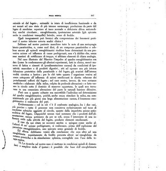 Folia medica periodico trimensile di patologia e clinica medica