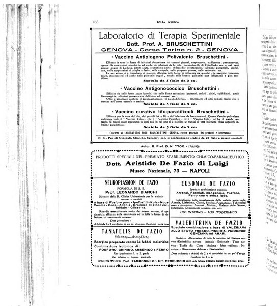 Folia medica periodico trimensile di patologia e clinica medica