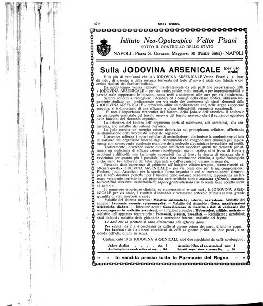 Folia medica periodico trimensile di patologia e clinica medica