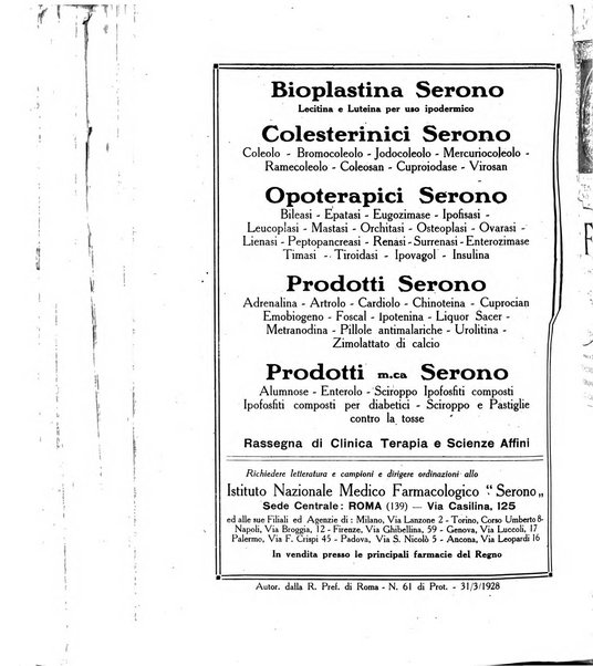 Folia medica periodico trimensile di patologia e clinica medica