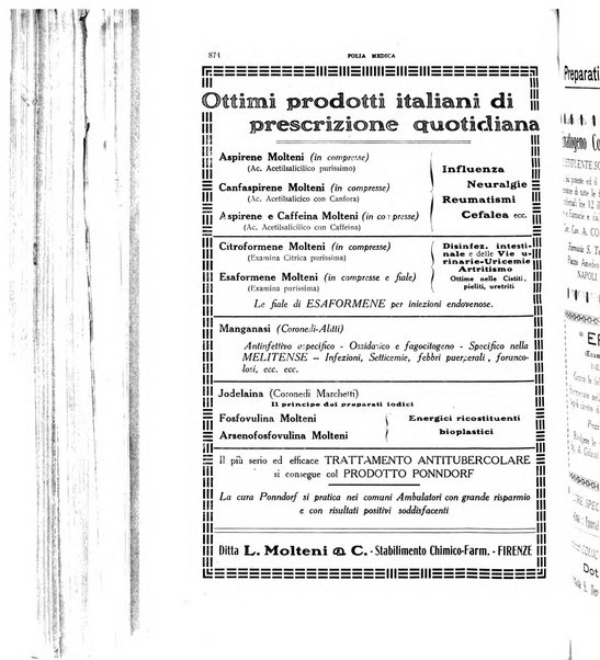 Folia medica periodico trimensile di patologia e clinica medica