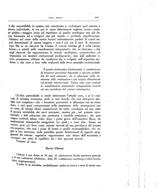 Folia medica periodico trimensile di patologia e clinica medica