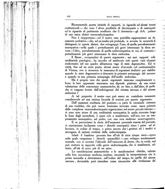 Folia medica periodico trimensile di patologia e clinica medica