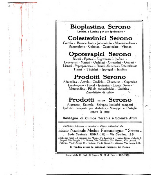 Folia medica periodico trimensile di patologia e clinica medica