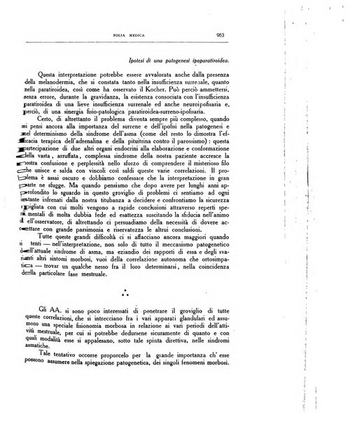 Folia medica periodico trimensile di patologia e clinica medica