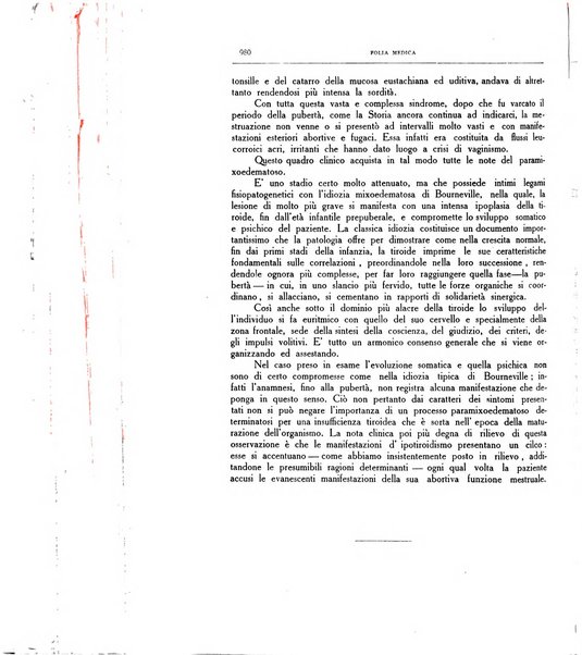 Folia medica periodico trimensile di patologia e clinica medica