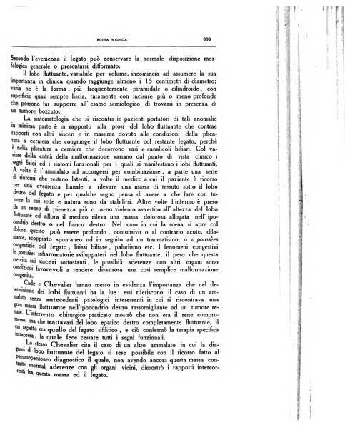 Folia medica periodico trimensile di patologia e clinica medica