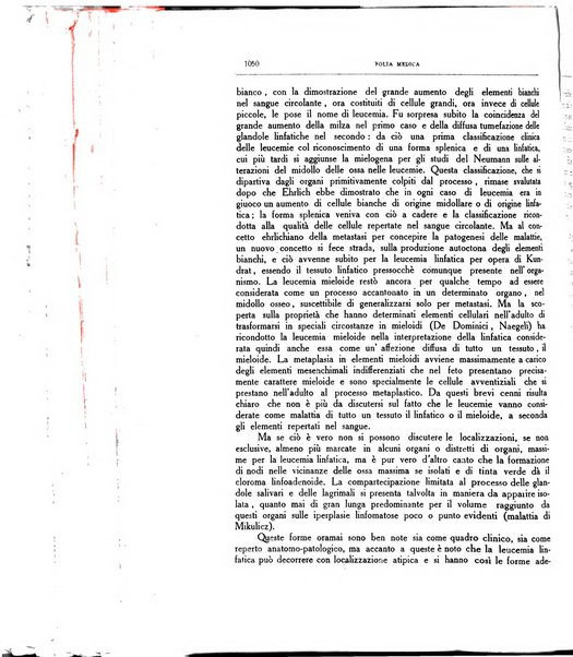 Folia medica periodico trimensile di patologia e clinica medica