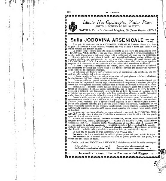 Folia medica periodico trimensile di patologia e clinica medica