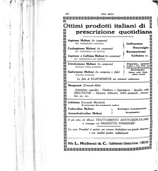 Folia medica periodico trimensile di patologia e clinica medica