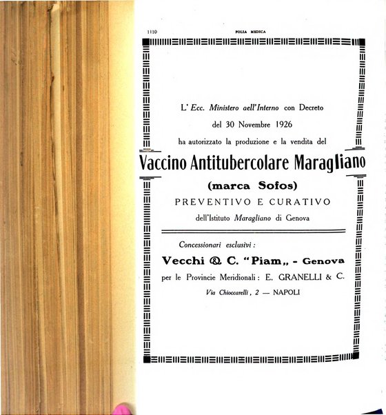 Folia medica periodico trimensile di patologia e clinica medica