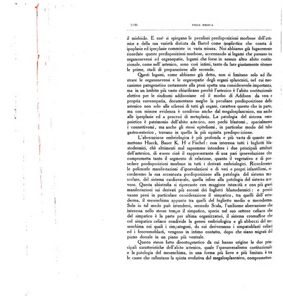 Folia medica periodico trimensile di patologia e clinica medica