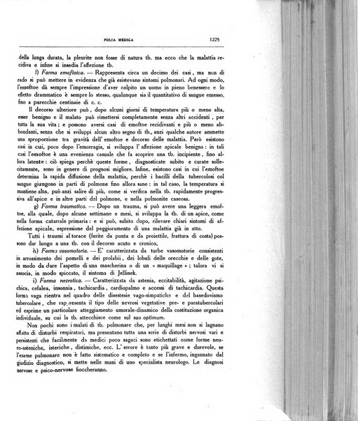 Folia medica periodico trimensile di patologia e clinica medica