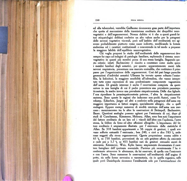 Folia medica periodico trimensile di patologia e clinica medica