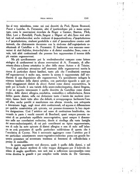 Folia medica periodico trimensile di patologia e clinica medica