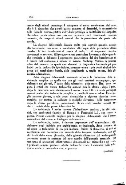 Folia medica periodico trimensile di patologia e clinica medica