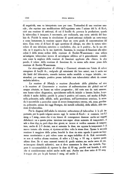 Folia medica periodico trimensile di patologia e clinica medica