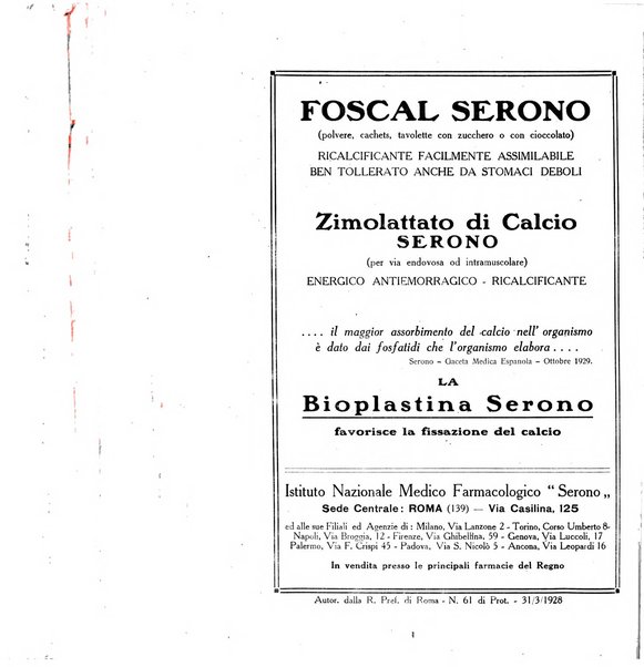 Folia medica periodico trimensile di patologia e clinica medica