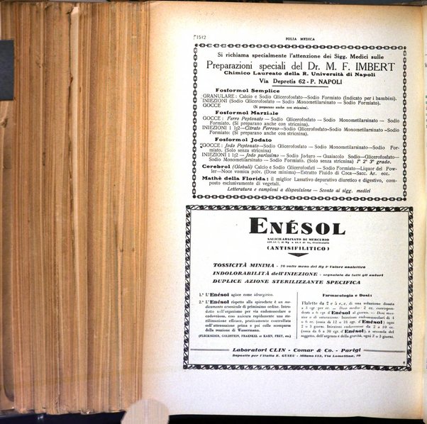 Folia medica periodico trimensile di patologia e clinica medica