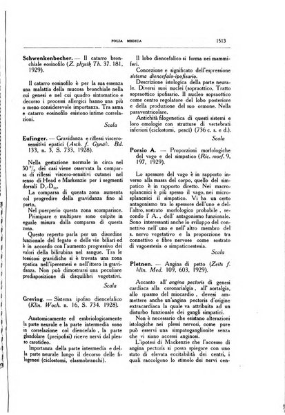 Folia medica periodico trimensile di patologia e clinica medica