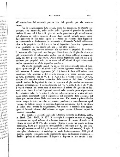 Folia medica periodico trimensile di patologia e clinica medica