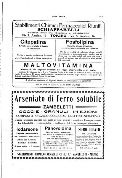 Folia medica periodico trimensile di patologia e clinica medica