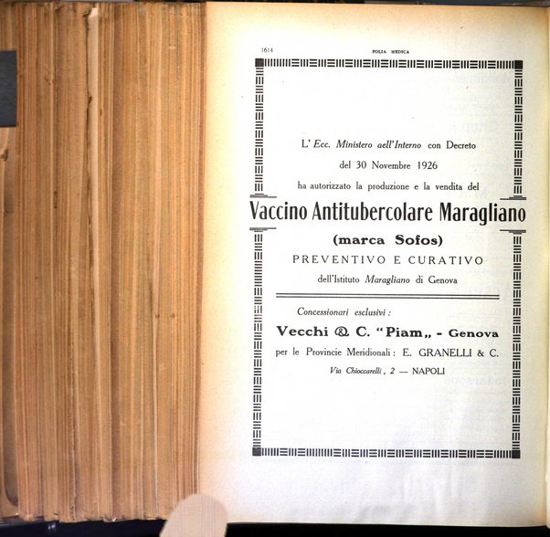 Folia medica periodico trimensile di patologia e clinica medica