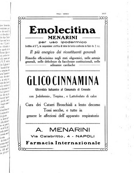 Folia medica periodico trimensile di patologia e clinica medica