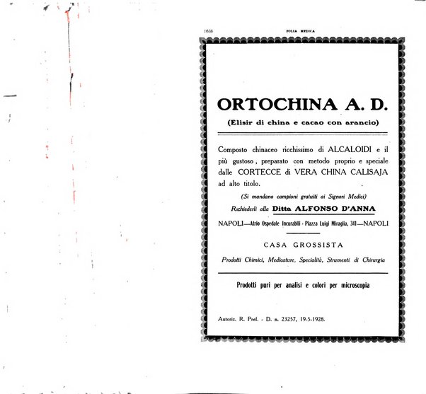 Folia medica periodico trimensile di patologia e clinica medica