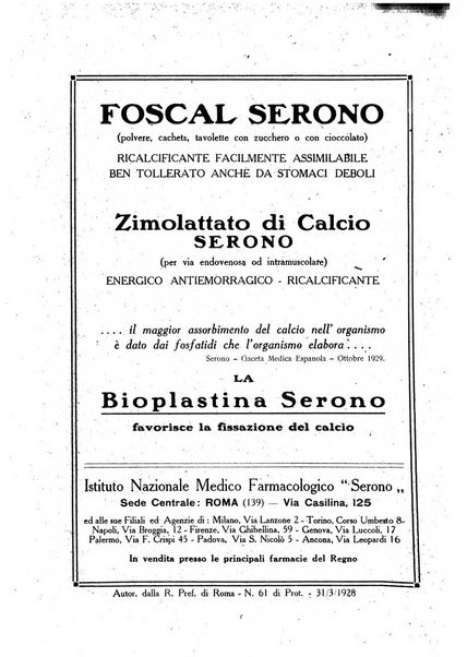 Folia medica periodico trimensile di patologia e clinica medica