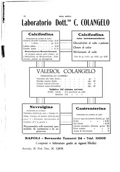 Folia medica periodico trimensile di patologia e clinica medica