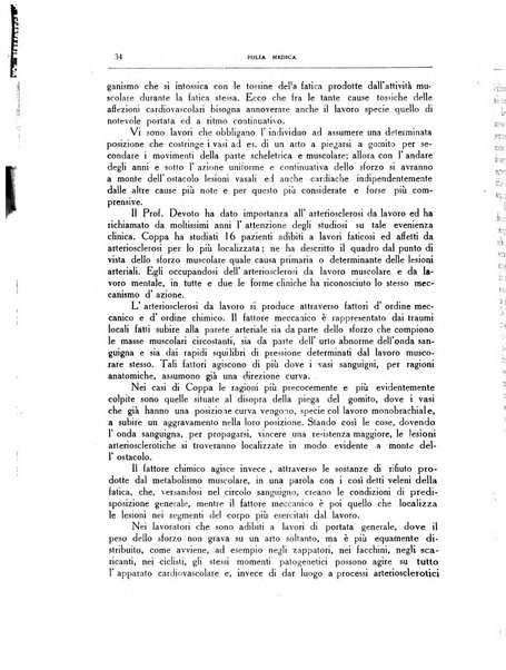 Folia medica periodico trimensile di patologia e clinica medica