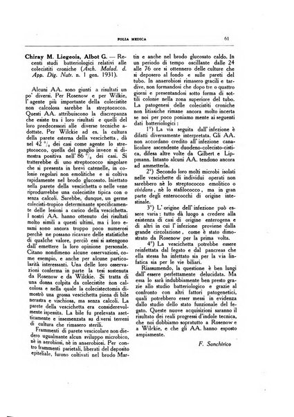 Folia medica periodico trimensile di patologia e clinica medica