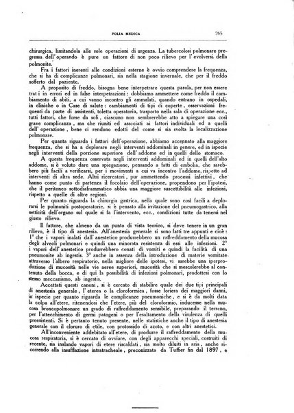 Folia medica periodico trimensile di patologia e clinica medica