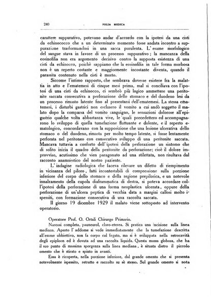 Folia medica periodico trimensile di patologia e clinica medica