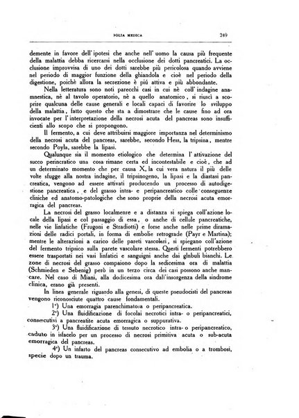 Folia medica periodico trimensile di patologia e clinica medica